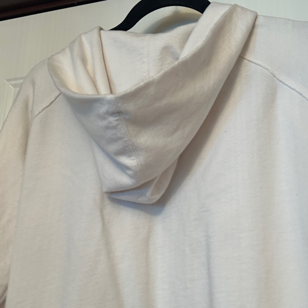 Lakegirl Cotton Hoodie M White Navy Casual Lake Leisure Lounge Gym - Picture 8 of 11